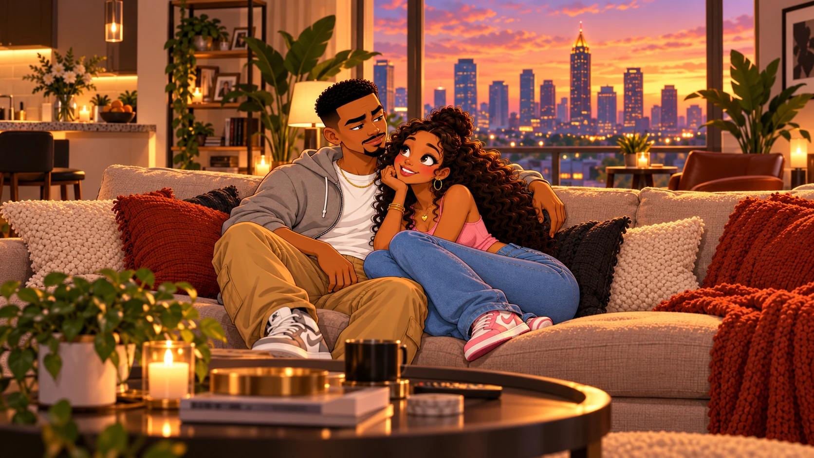 Rick and Sasha at home